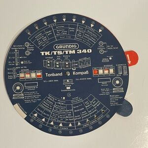 Grundig Kompass Control Dial for TK/TS 340 Reel-to-Reel Tape Recorder Vintage